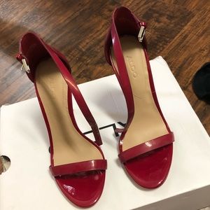 Size 5 red Aldo heels